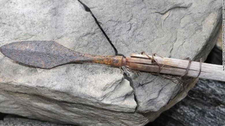 Panah ditemukan dari lapisan es yang mencair di Norwegia