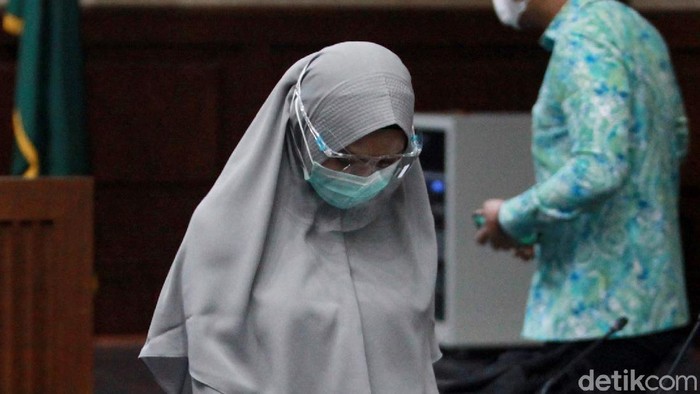Pinangki Sirna Malasari kembali mengikuti sidang lanjutan kasus suap di Pengadilan Tipikor, Jakarta, Senin (30/11/2020). Sidang menghadirkan 6 orang saksi.