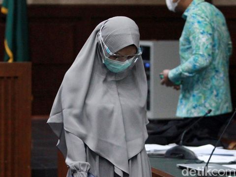 Pinangki Sirna Malasari kembali mengikuti sidang lanjutan kasus suap di Pengadilan Tipikor, Jakarta, Senin (30/11/2020). Sidang menghadirkan 6 orang saksi.