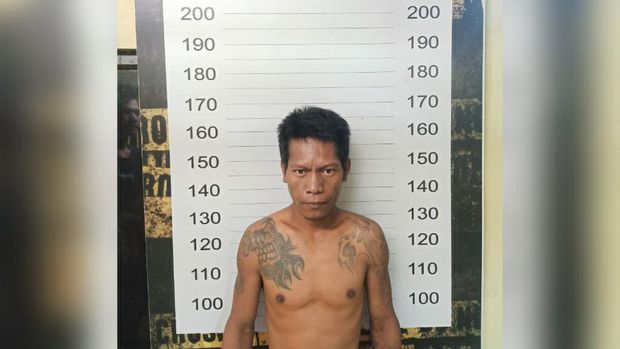 Syamsir (37) yang menikam adik iparnya sendiri di Makassar karena dendam (dok. Istimewa).