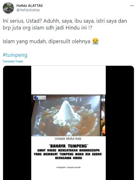 Heboh Ceramah Tumpeng Itu Hindu
