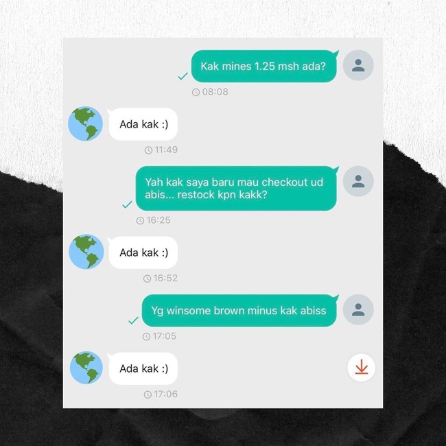 Ada kak. Ah si kakak nih bikin emosi aja deh.. Foto: Instagram/@newdramaolshop