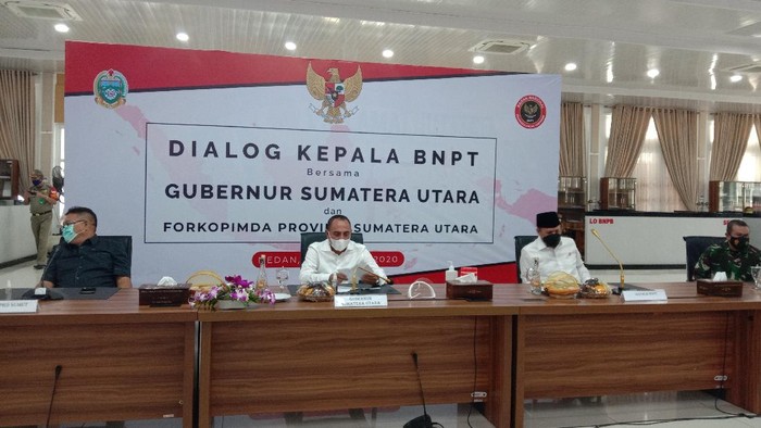 Dialog Kepala BNPT bersama Gubsu (Ahmad Arfah-detikcom)