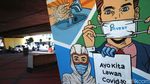 Mural Lawan Corona Hiasi Kolong Tol Tomang