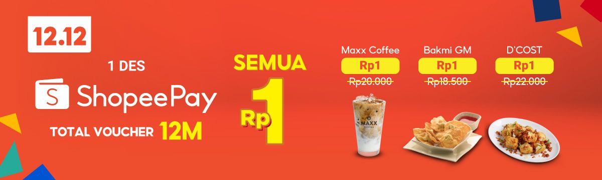 Penyedia layanan uang digital, ShopeePay kembali menghadirkan kampanye ikonik ShopeePay Semua Rp1 dengan total voucher senilai Rp 12 miliar.
