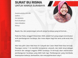 Respons Warga Surabaya soal Surat Risma untuk Pilih Eri-Armuji