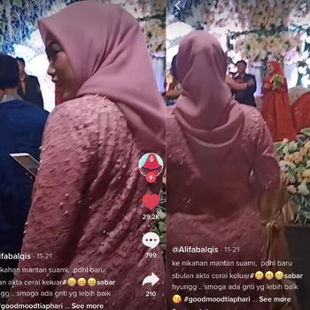 Wanita yang datang ke pernikahan mantan suaminya