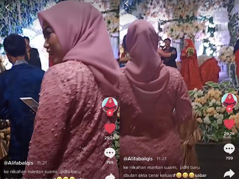 Wanita yang datang ke pernikahan mantan suaminya