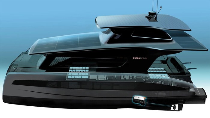 Volkswagen Yacht listrik solar panel