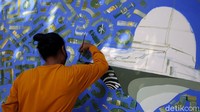 Diketahui ada sejumlah seniman yang ikut serta dalam kegiatan tersebut. Agung Pambudhy/Detikcom.