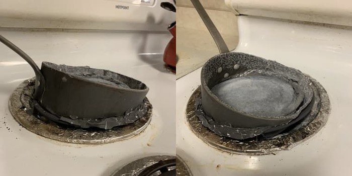Waduh! Wajan hingga Panci Ini Meleleh saat Dipakai Masak