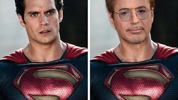Robert Downey Jr. sebagai Superman. Foto: Brightside