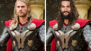 Jason Momoa sebagai Thor. Foto: Brightside