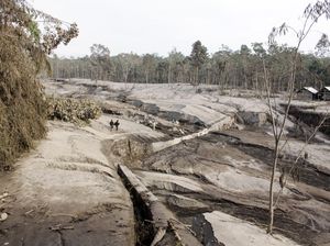 Potret Jalur Lahar Panas Gunung Semeru