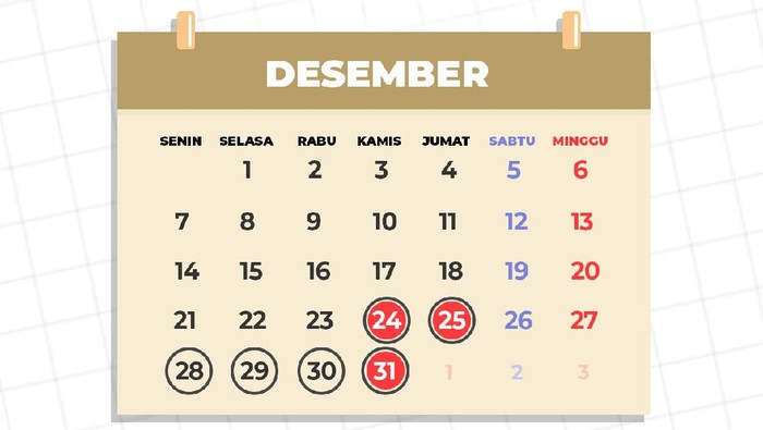 Kalender libur akhir tahun dan cuti bersama 2020 yang disahkan oleh pemerintah.