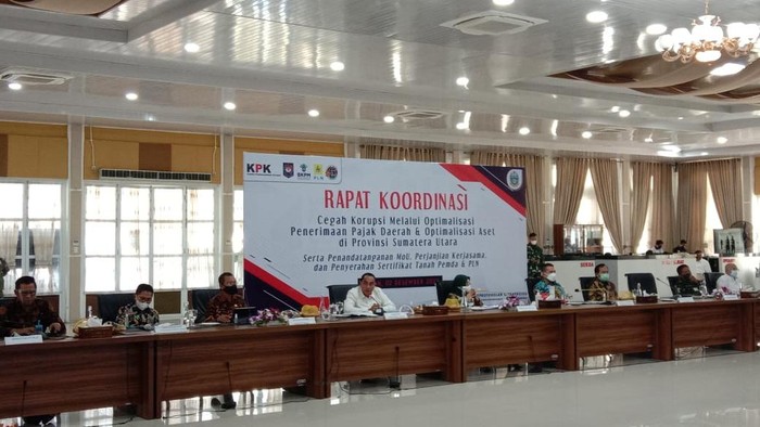Kegiatan Gubsu Edy bersama Pimpinan KPK (Ahmad Arfah-detikcom)