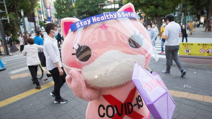 Maskot COVID-19 di Jepang.