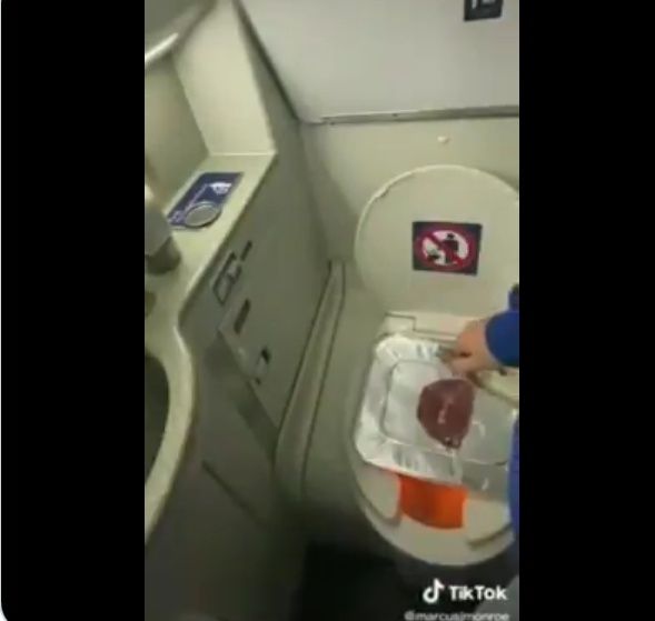 Masak Steak di Toilet Pesawat, Pria Ini Dikritik Habisan-habisan