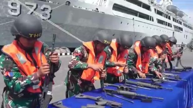 Tangkapan layar video Satlinlamil Makassar