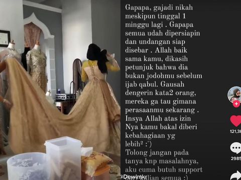 Kisah Dewi Mukaromah yang menceritakan kisahnya batal menikah, viral di TikTok