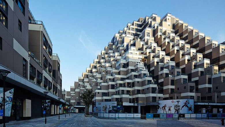 Apartemen bentuk piramida di China Apartemen bentuk piramida di China