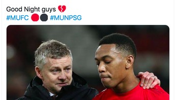 Selain Martial, pelatih Ole Gunnar Solskjaer juga dikritik karena performa MU semalam. Foto: Twitter