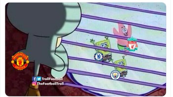 Manchester United masih harus sabar menunggu lolos ke 16 besar sementara tim sesama Inggris sudah lebih dulu dipastikan maju ke babak berikutnya. Foto: Twitter