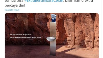 Tiba di Indonesia jadi tempat mencuci wajah. Foto: Twitter