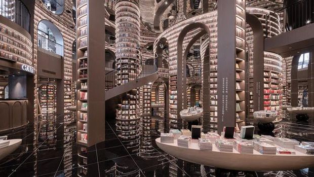 Perpustakaan di Sichuan, China.