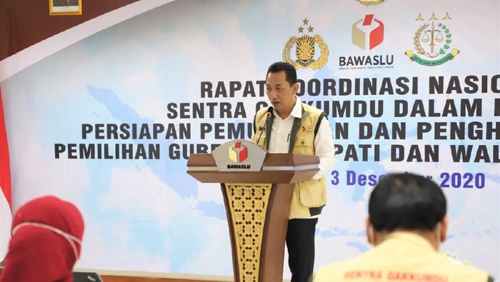 Kabareskrim Polri Komjen Listyo Sigit Prabowo hadiri Rakor Sentra Gakkumdu
