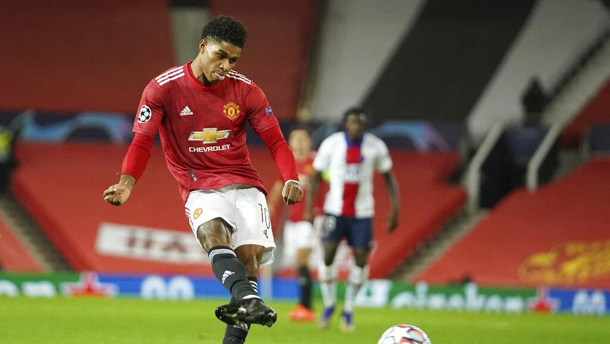 Marcus Rashford absen lawan West Ham United karena cedera bahu? (AP/Dave Thompson)