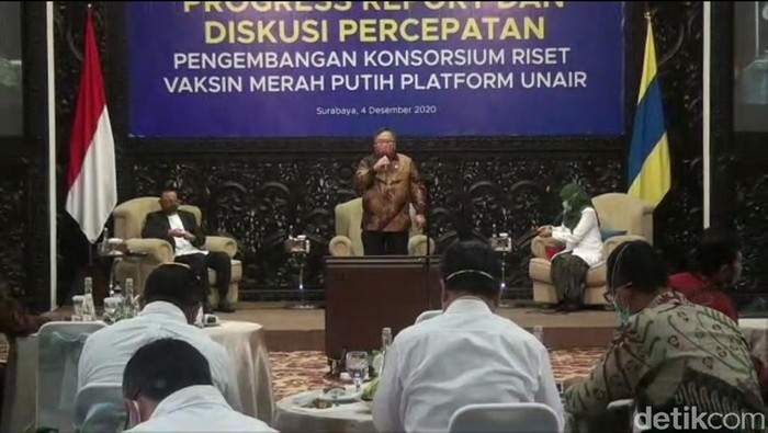 Vaksin Merah Putih buatan Unair akan dilakukan uji tahap 4 validasi dan uji praklinis. Uji validasi akan dilakukan di lab BSL dan mitra BIOTIS mulai Desember 2020 hingga Oktober 2021.