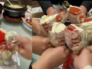Viral di Instagram, Begini Cara Praktis Potong Kue Pakai Gelas