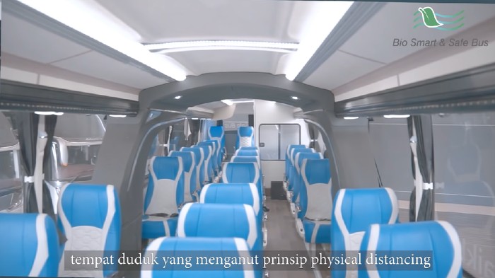 Produk bus social distancing terbaru dari karoseri Laksana