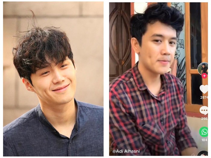tiktok Pria yang disebut mirip Kim Seon Ho