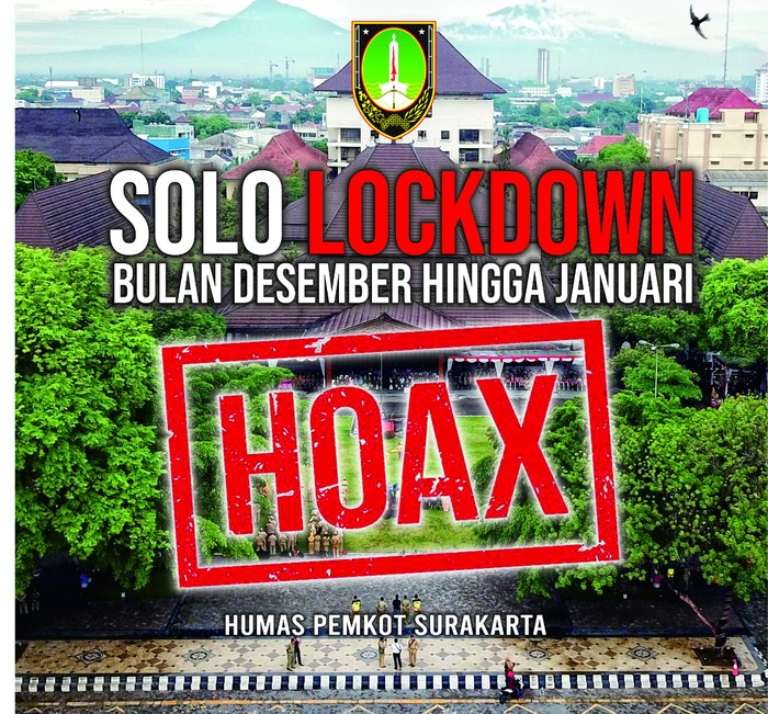 Hoax isu Solo lockdown.