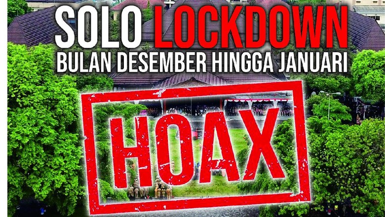 Hoax isu Solo lockdown. Hoax isu Solo lockdown.