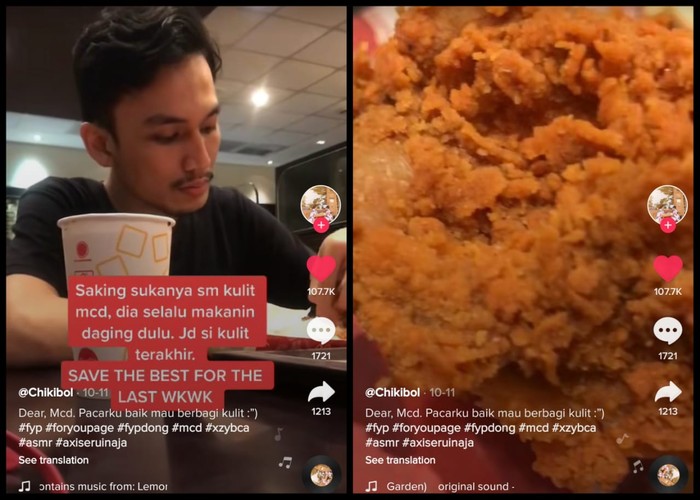 Idaman! Pria Ini Rela Beri Kulit Ayam Goreng Favoritnya Buat Pacar Idaman! Pria Ini Rela Beri Kulit Ayam Goreng Favoritnya Buat Pacar