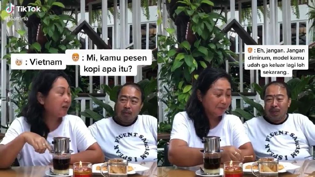 Ngakak! Bapak Ini Gombalin Istrinya yang Mau Minum Kopi Vietnam