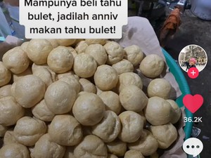 10 Tahun Bersama, Pasangan Ini Rayakan dengan Makan Tahu Bulat hingga Pizza Emas