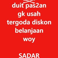 Kadang kita emang suka nggak sadar ya, walaupun nggak punya uang tapi tetap saja masih tergoda dengan diskon-diskon belanjaan. Foto: me.me