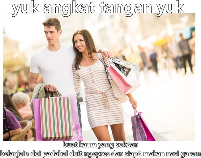 Begini nih akibatnya kalau kamu kebanyakan gaya.. Bagus masih bisa makan nasi garem, kalau nggak yaudah deh siap-siap kelaparan besoknya.. Foto: Instagram/@sukijan.id