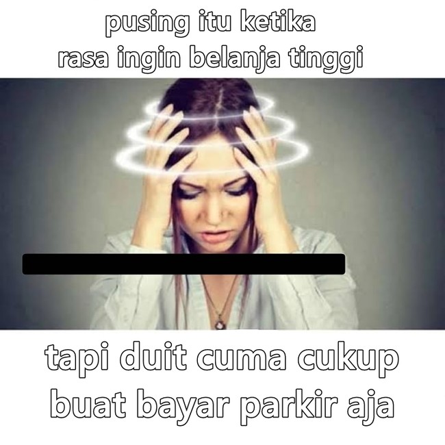 Kalau duitnya cuma cukup buat bayar parkir sih mending di rumah aja deh, nggak usah ke luar ya bund.. Foto: Instagram/@ngemismeme