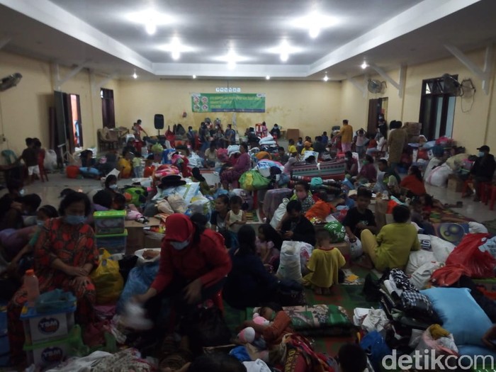 Posko pengungsian korban banjir di Medan, Sumut (Datuk Haris/detikcom)
