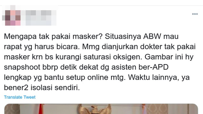 Viral Foto Anies Viral foto Anies tidak memakai masker.