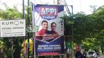 Penampakan Baliho Paslon Pilwalkot Makassar Bertebaran di Masa Tenang