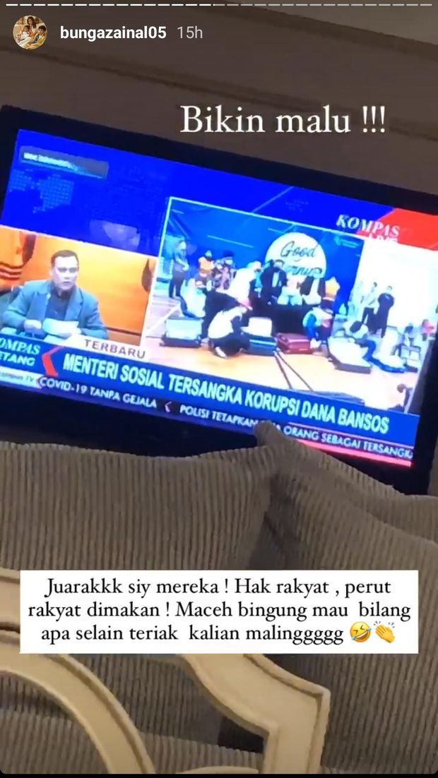 Bunga Zainal kecewa lihat Menteri Sosial korupsi danabansos