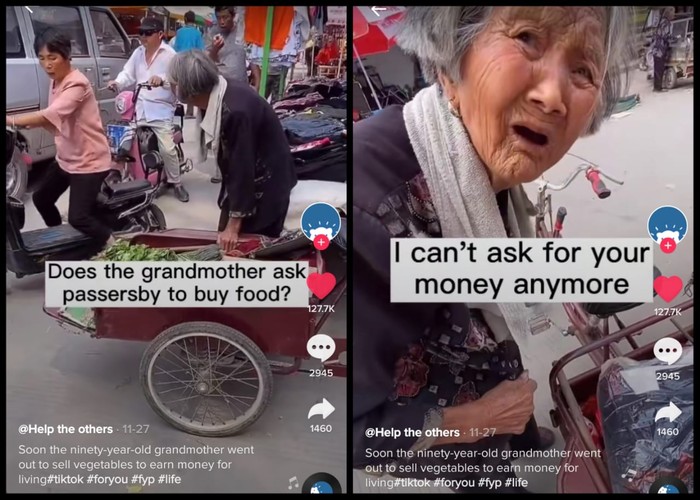 Hiks! Nenek Penjual Sayur Terharu Dagangannya Diborong Segerobak