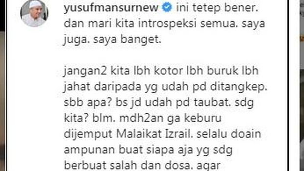 Instagram Ustadz Yusuf Mansur