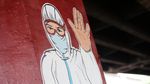 Mural Lawan COVID-19 Hiasi Tiang Tol